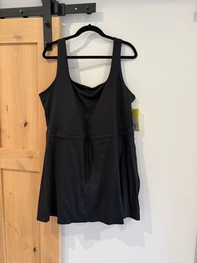 all in motion Black Scoop Neck Tank Tunic with Waist Tie